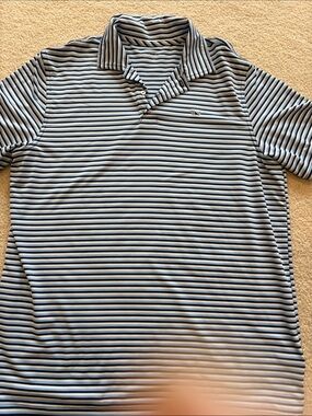 Vineyard Vines Men’s Blue and White Striped Polo